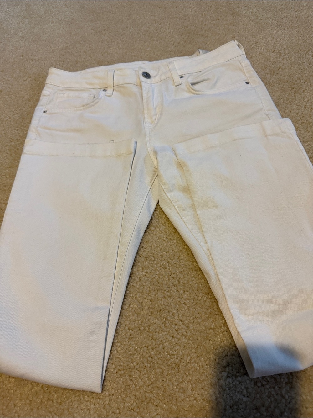 Zara Classic White Women's Jeans - Clean Slim Fit Medium Rise size 6